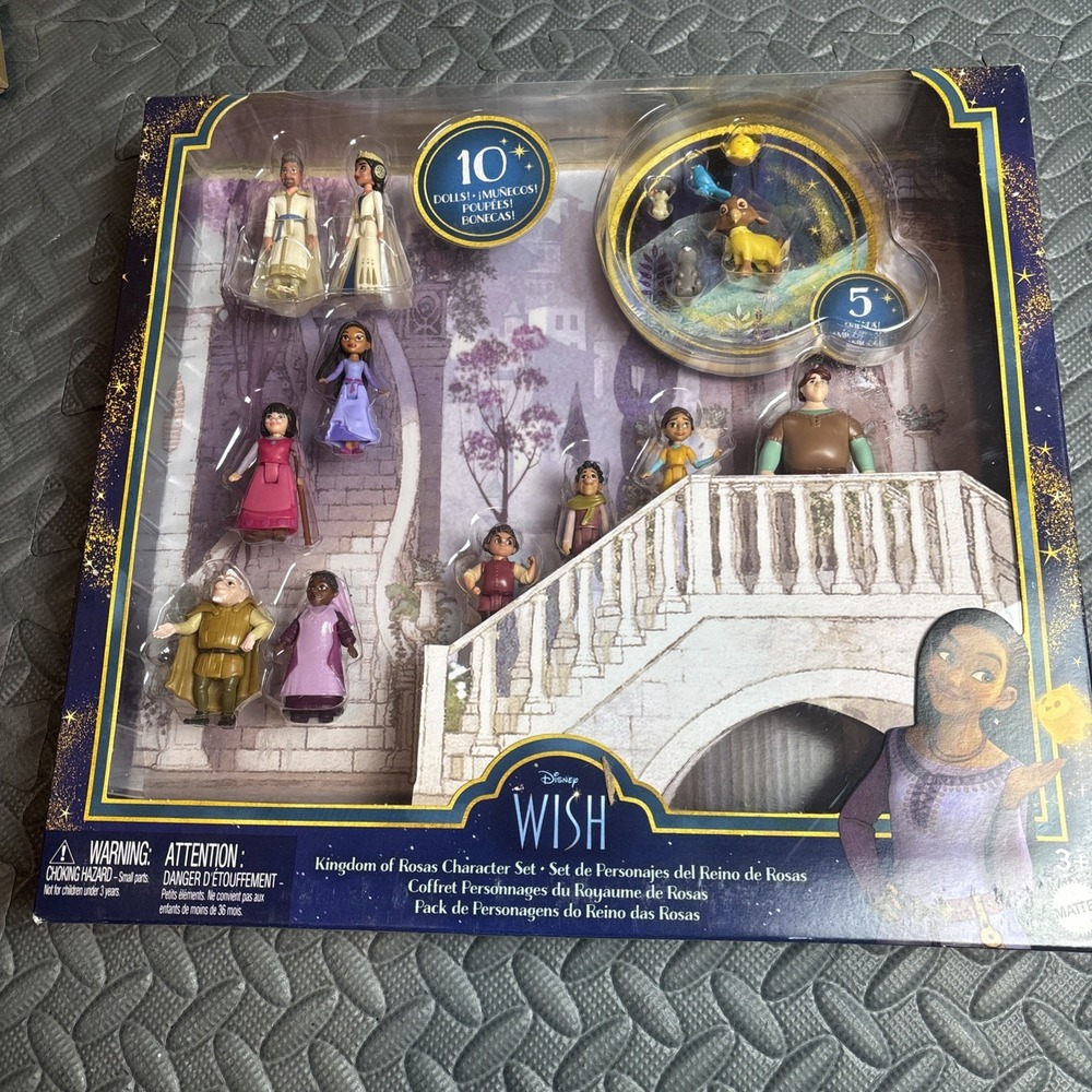 Disney WISH Kingdom Of Rosas Character‎ Set New In Box 10 Characters Included